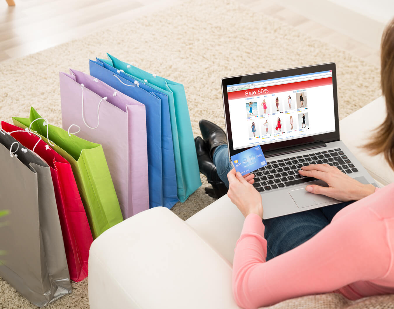 User shopping online