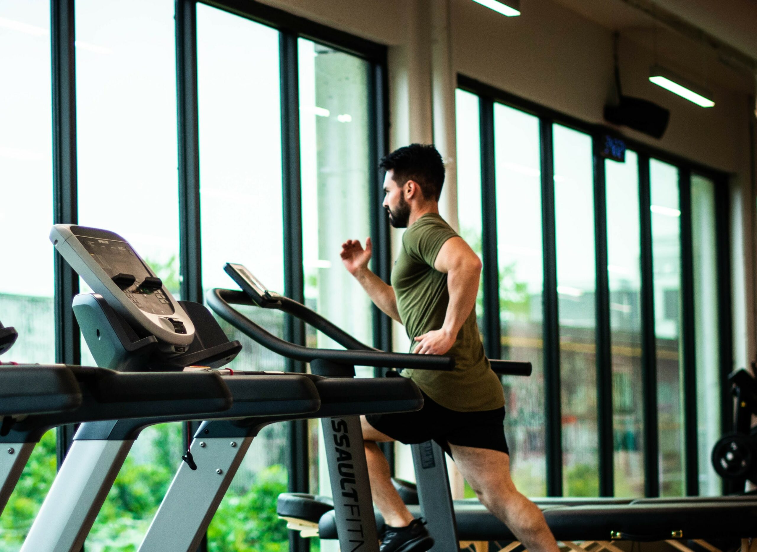 Man on treadmill