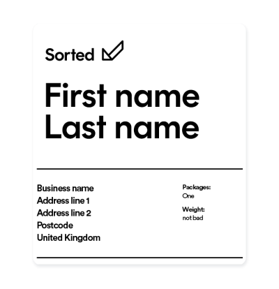 Shipment label