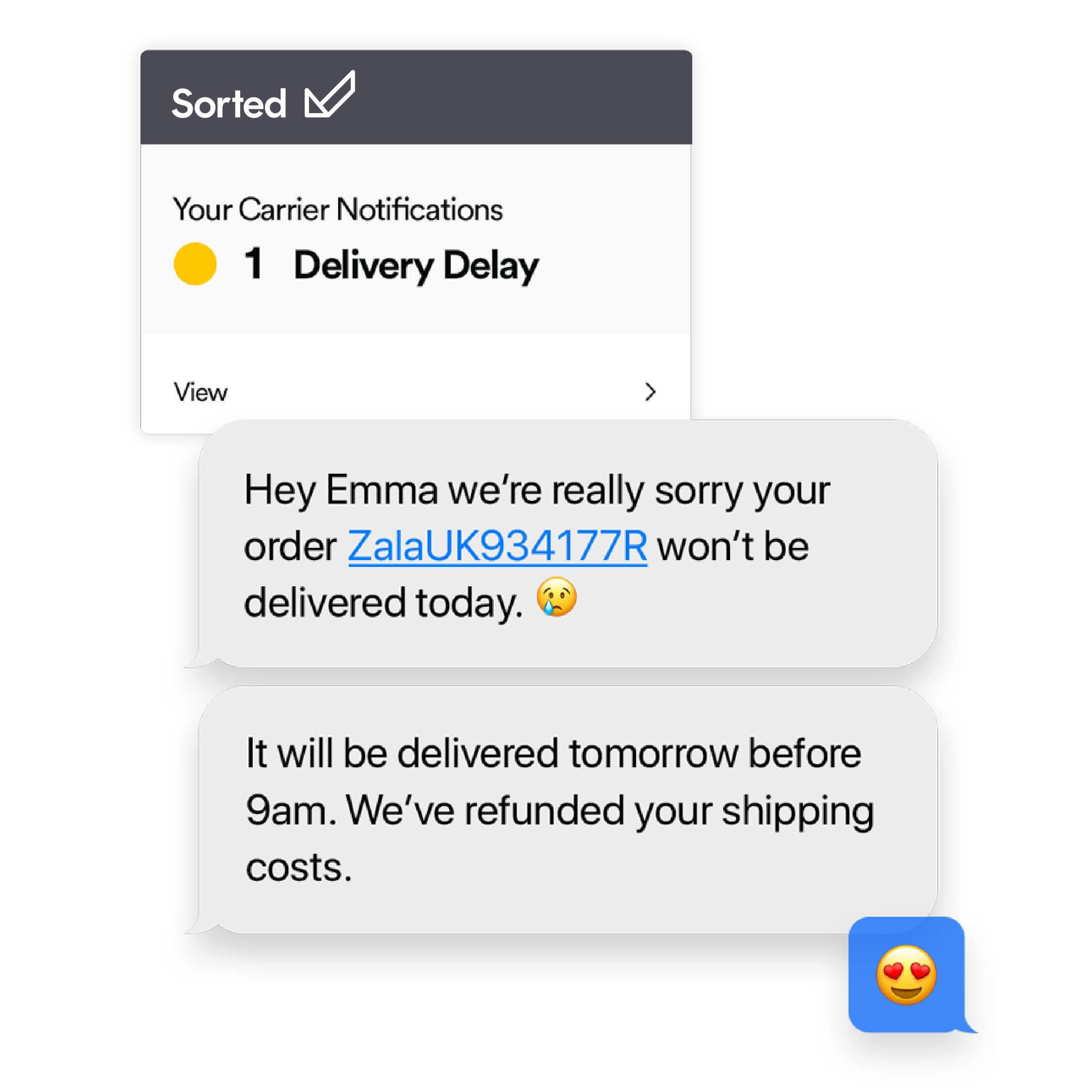 SMS delivery notifications
