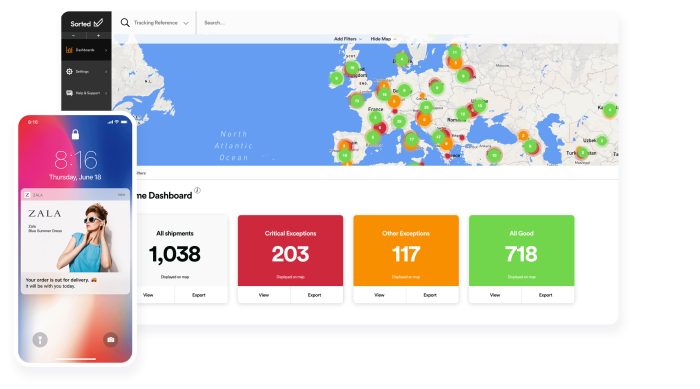 Track dashboard and mobile device