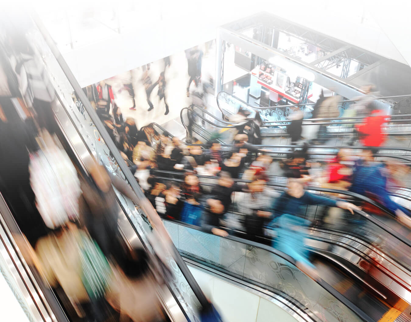 Shoppers in a shopping centre