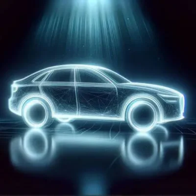 Futuristic car outline
